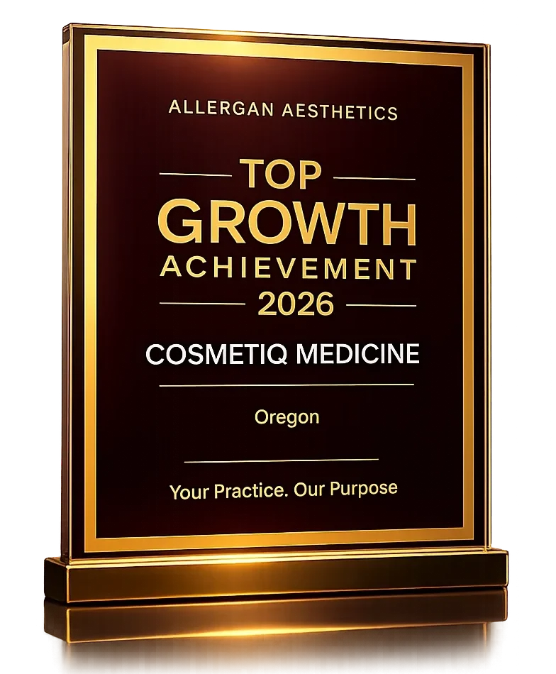 2026 Allergan Top Growth Med Spa Award — Cosmetiq Medicine Oregon