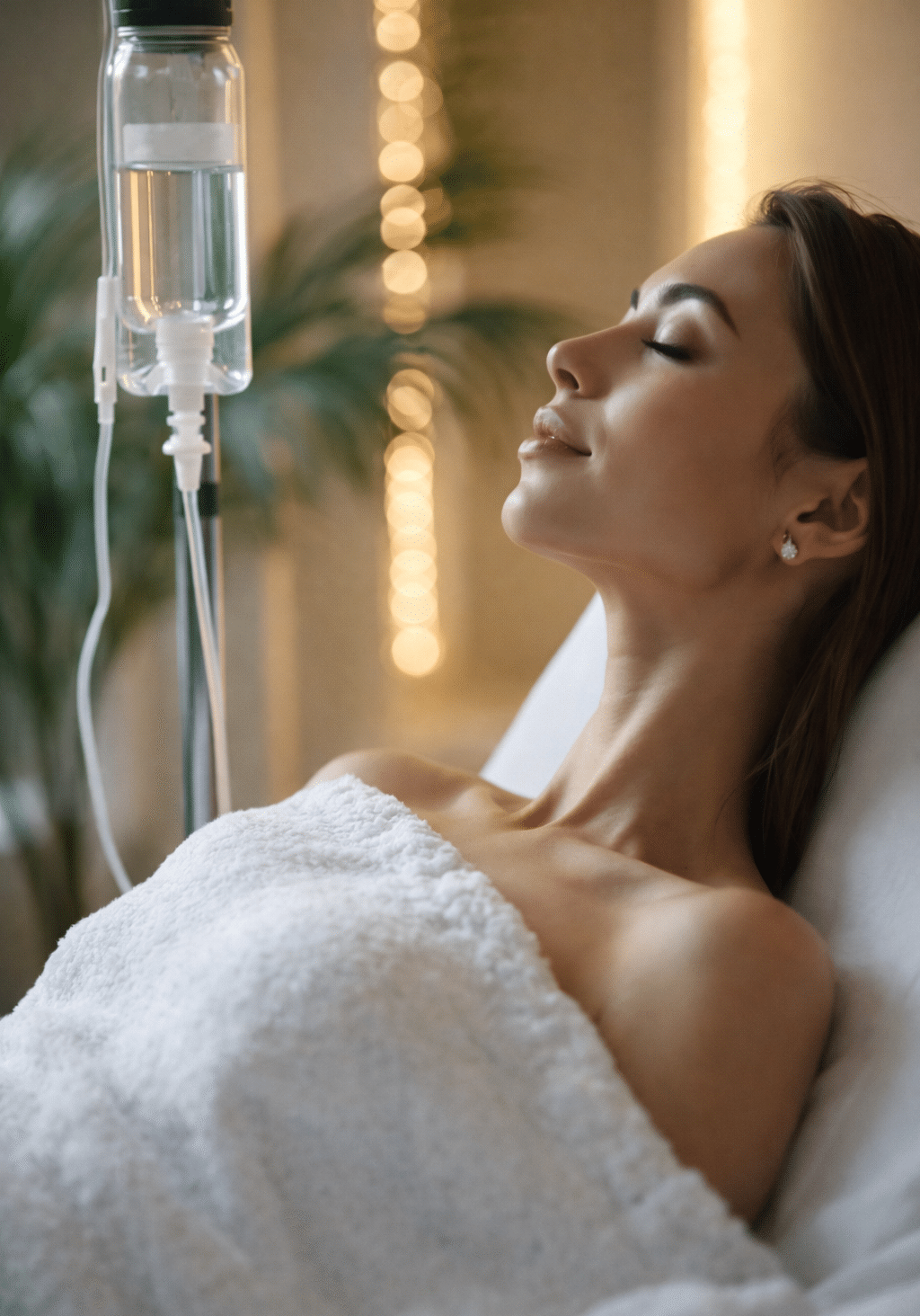 IV hydration therapy session in a spa setting at a Portland and Vancouver med spa offering vitamin infusion treatments | Cosmetiq Medicine