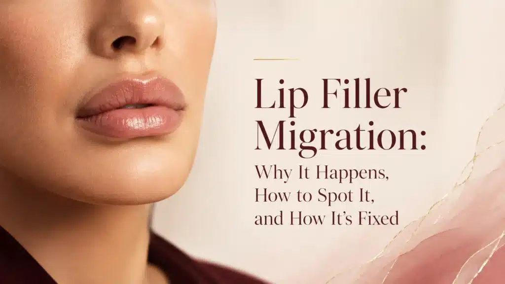 Lip filler migration causes, signs, and correction guide from Cosmetiq Medicine in Portland and Vancouver WA