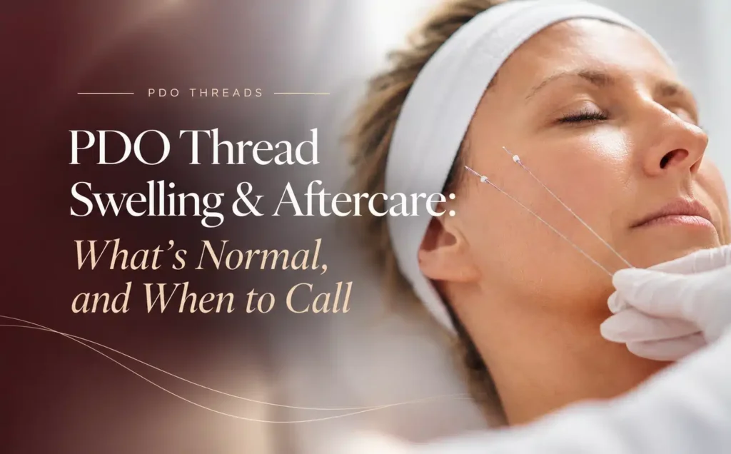 PDO thread swelling and aftercare guide from Cosmetiq Medicine, serving Portland OR and Vancouver WA
