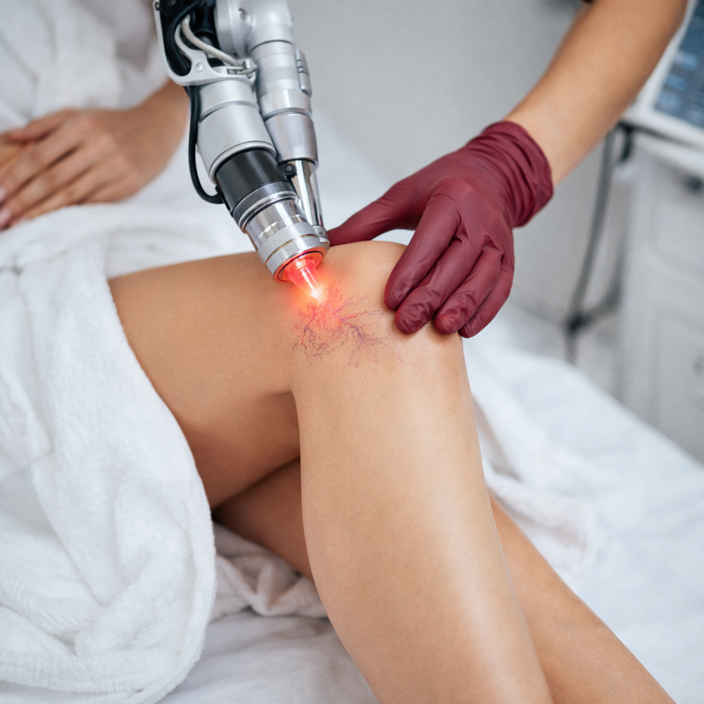 Spider vein removal treatment at Cosmetiq Medicine Vancouver WA serving Portland