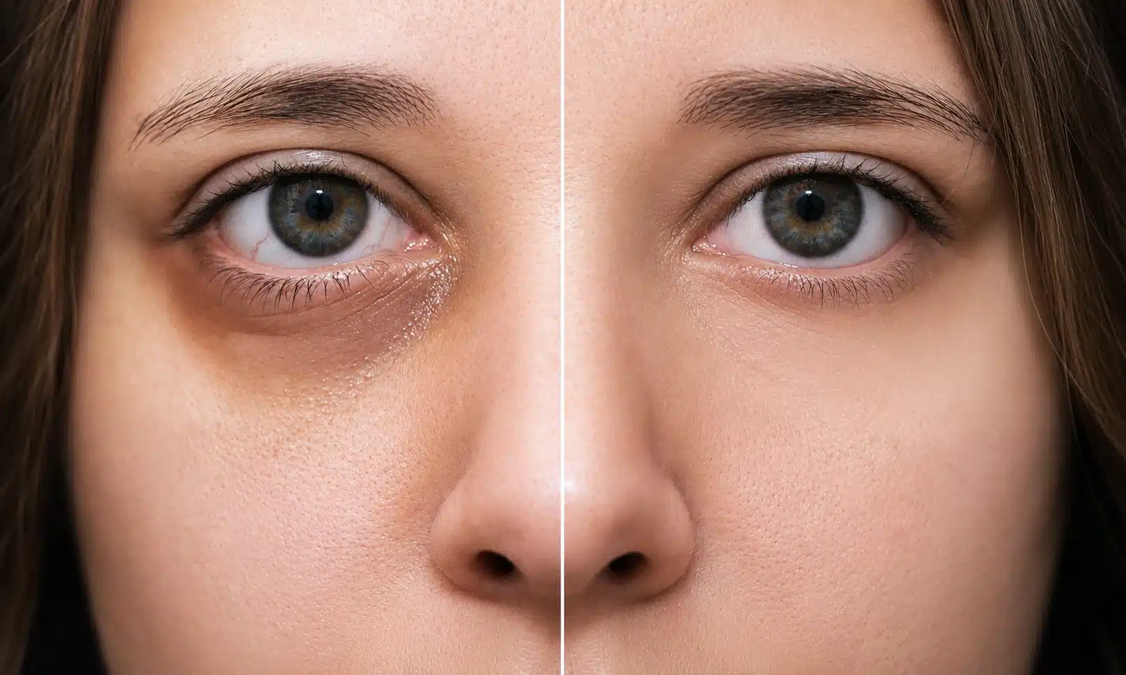 Under-eye and tear trough filler correction results at Cosmetiq Medicine